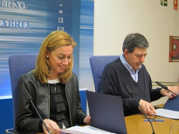 La Consejera De Economía, Cristina Mazas, Y El Interventor, Gabriel Pérez