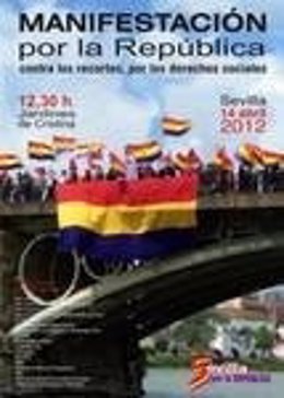 Cartel De La Manifestación Por La República En Sevilla