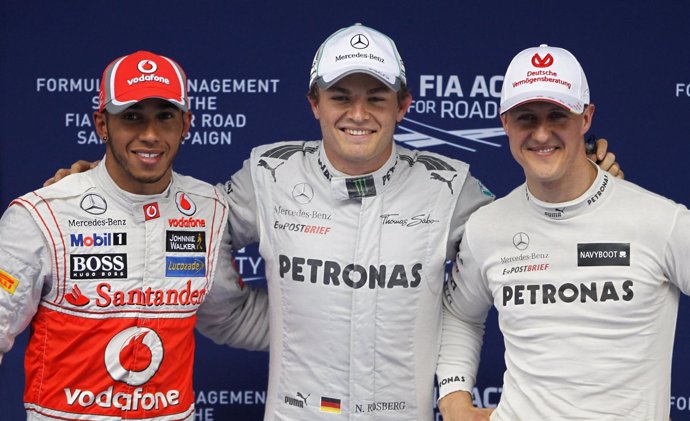 Hamilton, Rosberg Y Schumacher En China