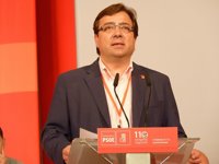 AV.- Guillermo Fernández Vara renueva su liderazgo al frente de los socialistas extremeños, con el apoyo del 95,73%