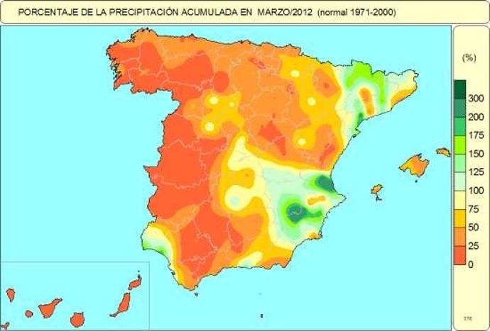 Mapa De Precipitaciones En Marzo