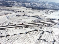 Carretera nevada en Catalunya
