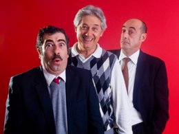 Josema Yuste, Felisuco y Agustín Jiménez en La cena de los idiotas