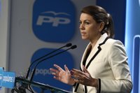 Cospedal dice que el PSOE "no está trabajando por el bien" de España porque habla de consenso pero luego "rompe" pactos