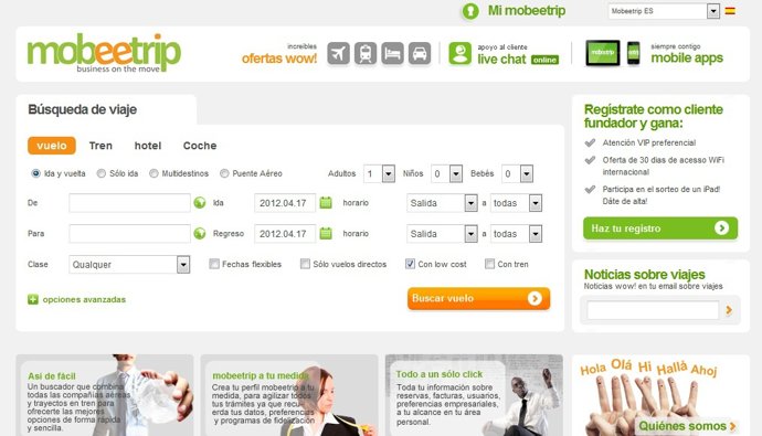Portal De Viajes 'Online', Moobetrip