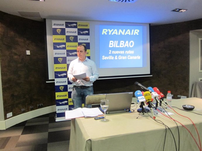 Presentación De Las Nuevas Rutas De Ryanair En Bilbao.