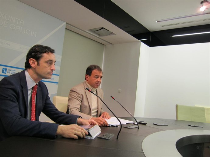 El Director Del Igape, J.Aguilera, Y El Conselleiro De Economía, J. Guerra