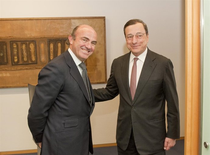 De Guindos Y Draghi En El BCE