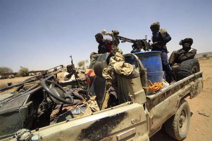 Milicianos árabes en Sudán