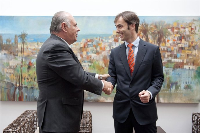 El Presidente De FULP, Manuel Campos, Y El Presidente Del Clúster, Germán Suárez