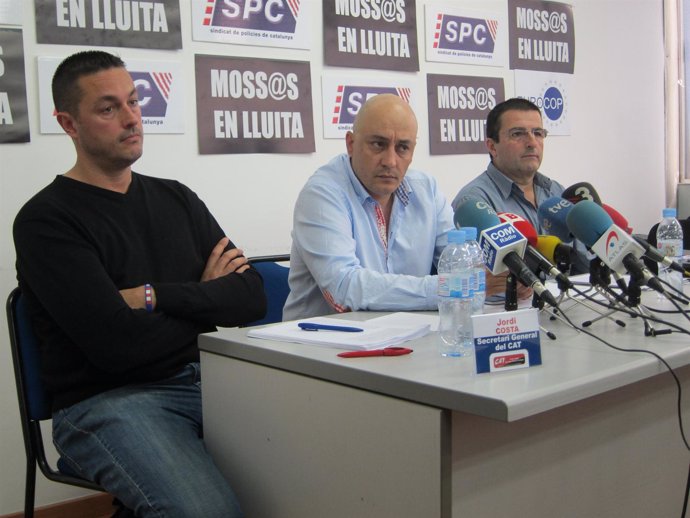 Antoni Castejón (SME-CC.OO.), David Miquel (SPC) Y Jordi Costa (CAT)