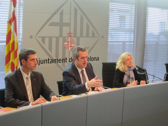 Jordi Martí (Ciu), Joaquim Forn (Teniente Alcalde Barcelona), Belén Pajares (PP)