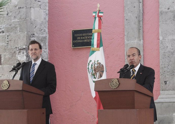 Mariano Rajoy Con Felipe Calderón