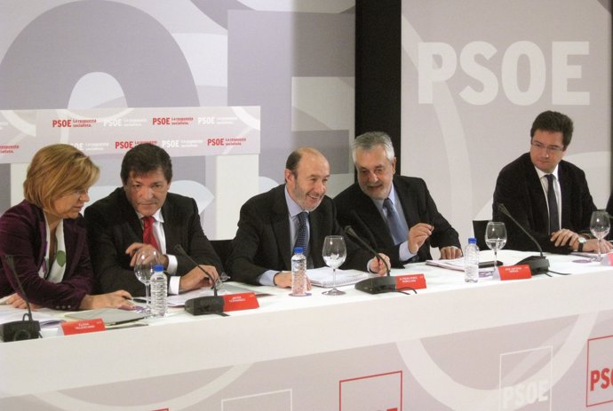 Griñán Y Rubalcaba, En El Consejo Territorial Del PSOE-A