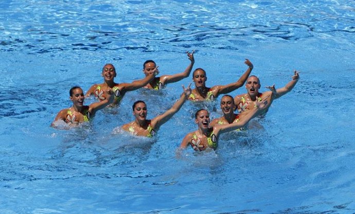 El equipo de natación sincronizada español