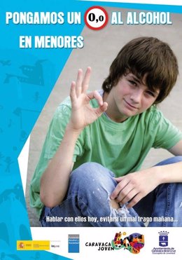 Cartel De La Campaña "Pongamos Un Cero Al Consumo De Alcohol En Menores"