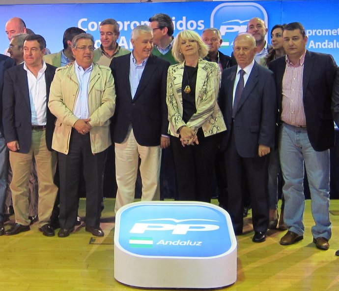 Javier Arenas, Presidente Del PP-A Con El Consejo De Alcaldes Del PP