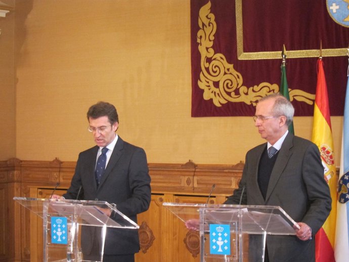 Núñez Feijóo Y Duarte, En El Pazo De Raxoi