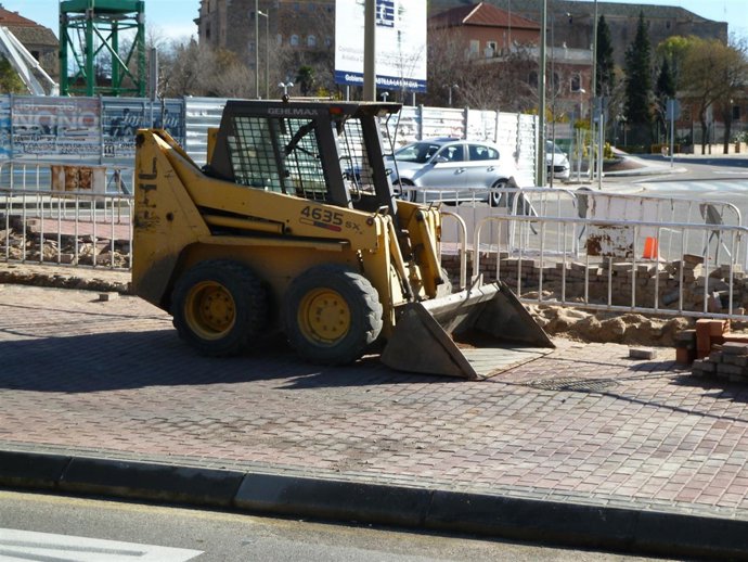 Excavadora en una construccion 