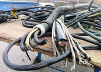 A disposición judicial 12 personas por robo de cable de cobre, inmovilizando 120 toneladas de metal