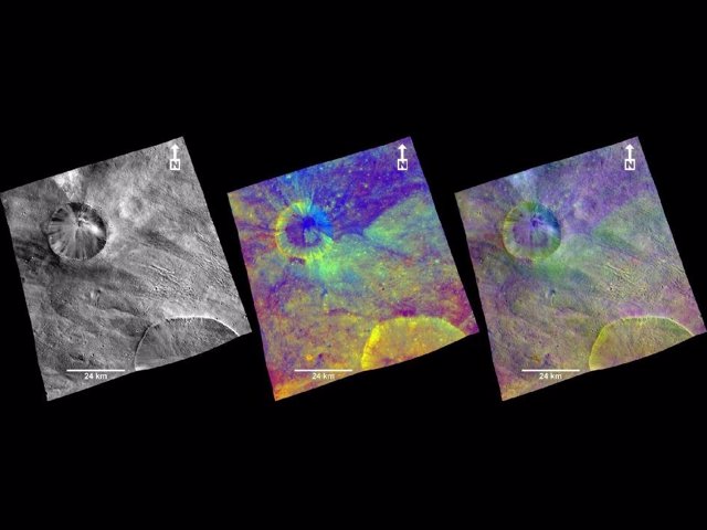 Imágenes De La Superficie De Vesta