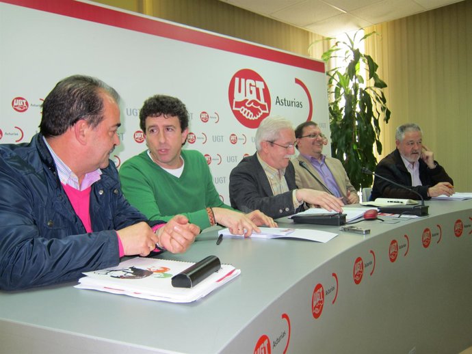 Baragaño, Gutiérrez, Braga, Iglesias Y Pino, Antes De La Rueda De Prensa.