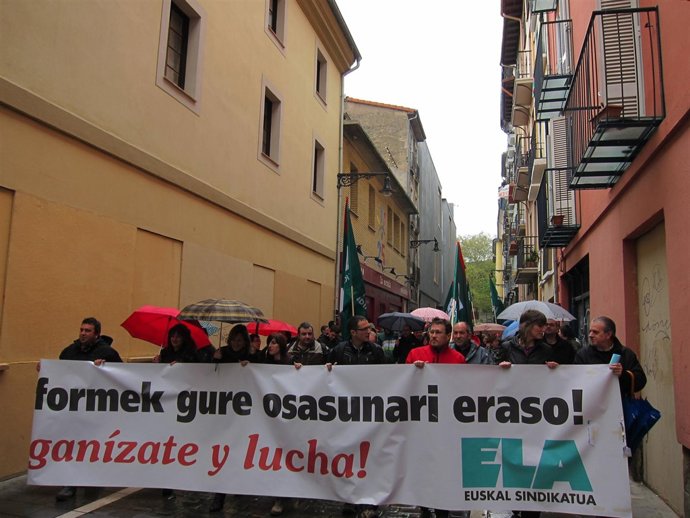 Manifestación De ELA Con Motivo Del Día De La Salud Laboral.