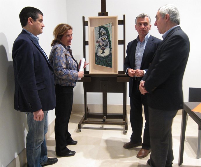 Paulino Plata Y Los Directores Del MPM Y Del Museo De Málaga