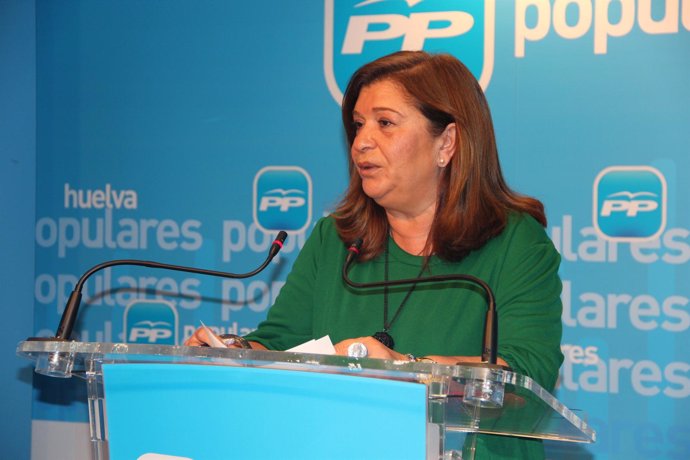 La Portavoz Del PP En La Diputación De Huelva, Carmen Céspedes.