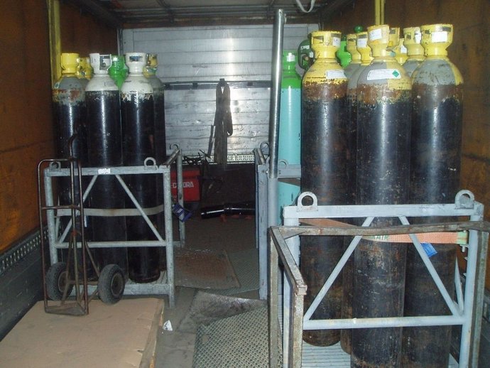 Interior Del Camión Intervenido Por La Policía