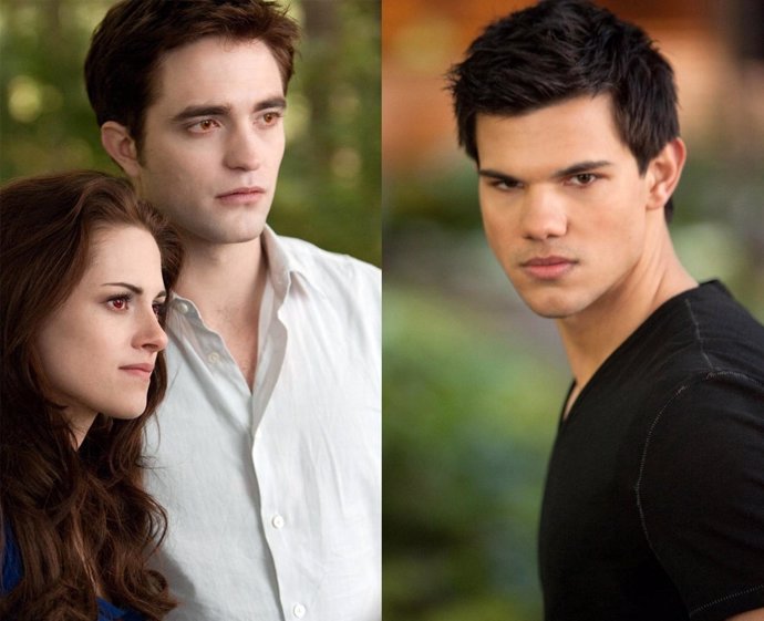 Robert Pattison, Kristen Stewart Y Taylor Lautner Amanecer 2