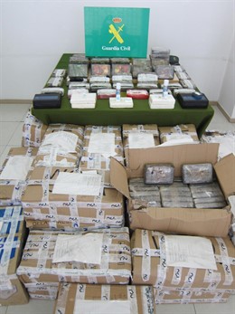 Cocaína Intervenida En Barcelona Por La Guardia Civil