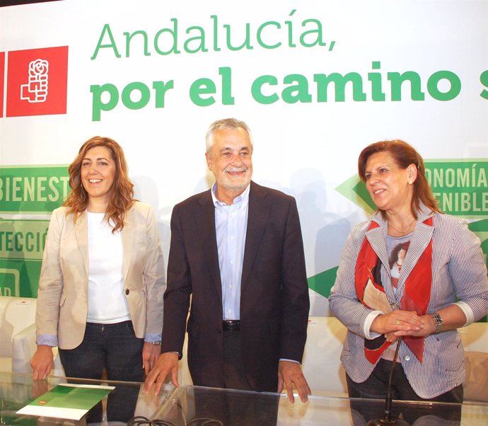 Griñán, Antes De Intervenir En El Comité Director Del PSOE-A
