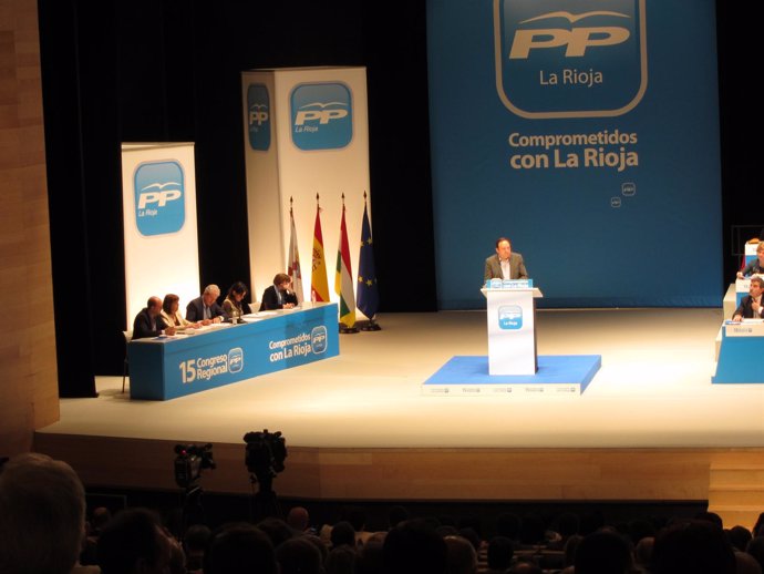 Pedro Sanz, Durante La Clausura Del 15º Congreso Regional Del PP 