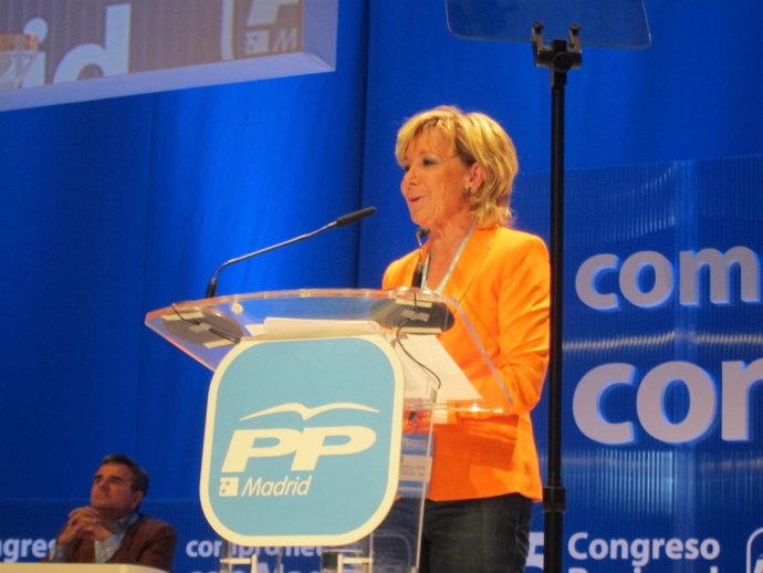 Esperanza Aguirre En El XV Congreso PP Regional 