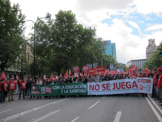 Manifestación 19 De Abril En Zaragoza.