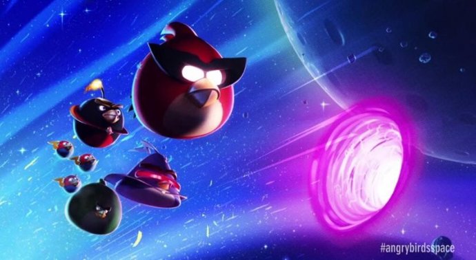 Angry Birds Space Con Los Pájaros Principales