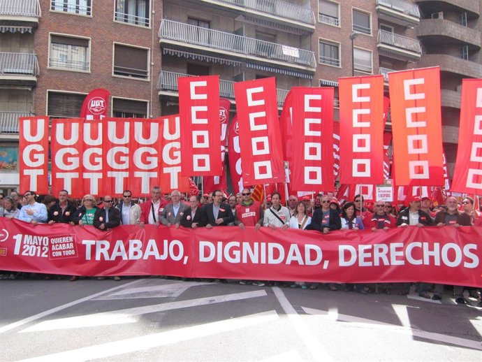 Manifestación Del Día 1 De Mayo En Zaragoza