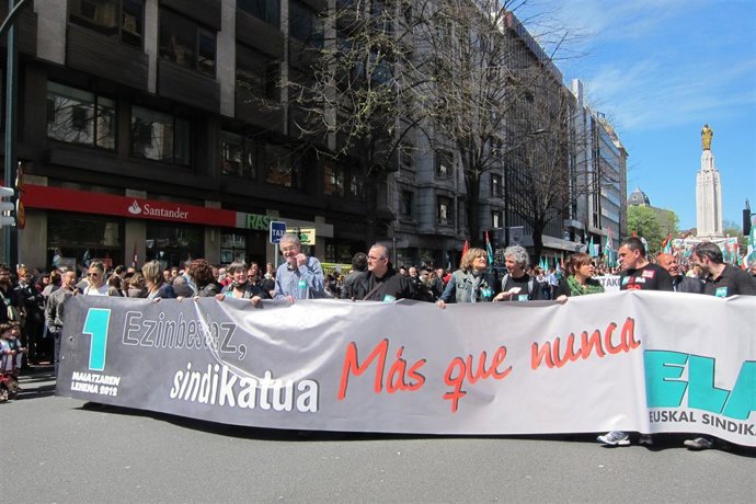Pancarta De La Manifestación De ELA