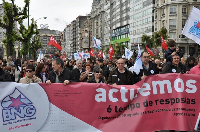 Jorquera En La Manifestación De La CIG En A Coruña
