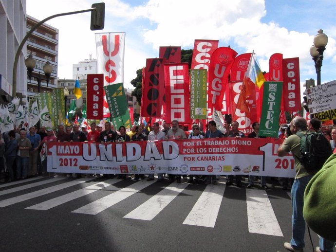 Manifestación Del 1 De Mayo En Las Palmas De Gran Canaria