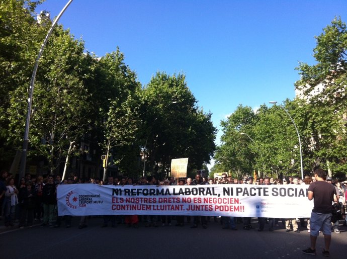 Manifestación Antisistema En Barcelona El 1 De Mayo