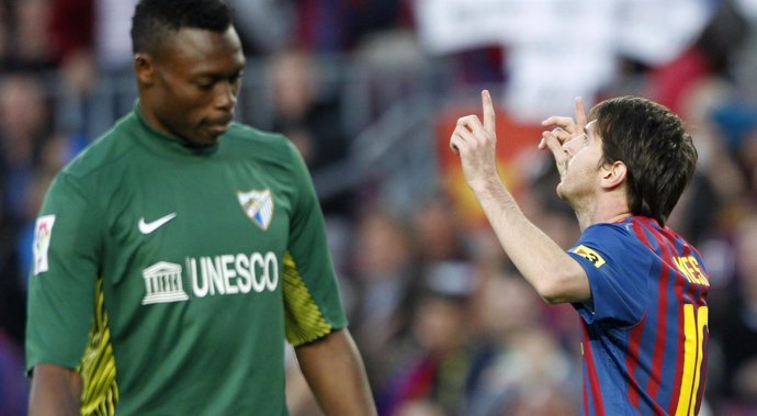 Messi Celebra Un Gol Ante Kameni