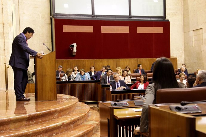 Diego Valderas, Durante Su Intervención En El Debate De Investidura