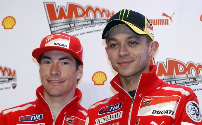 Valentino Rossi y Nicky hayden
