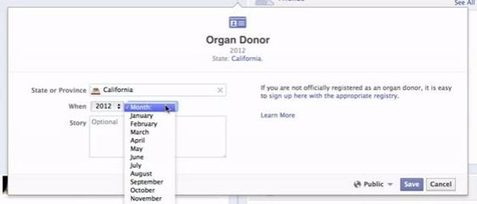 Opción Para Donantes De Órganos En Facebook 