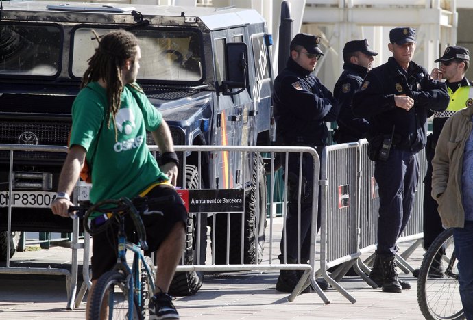 La Policía Blinda Barcelona Ante La Reunión Del BCE