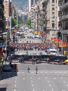 Manifestación Estudiantes En Barcelona 3M