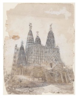 Dibujo Del Exterior De La Colonia Güell