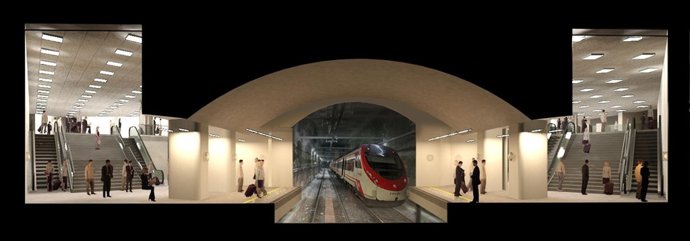 Vista De La Futura Estación De Adif De Paseo De Gràcia